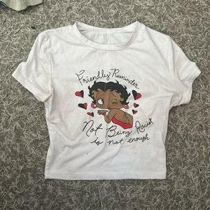betty boop crop top
